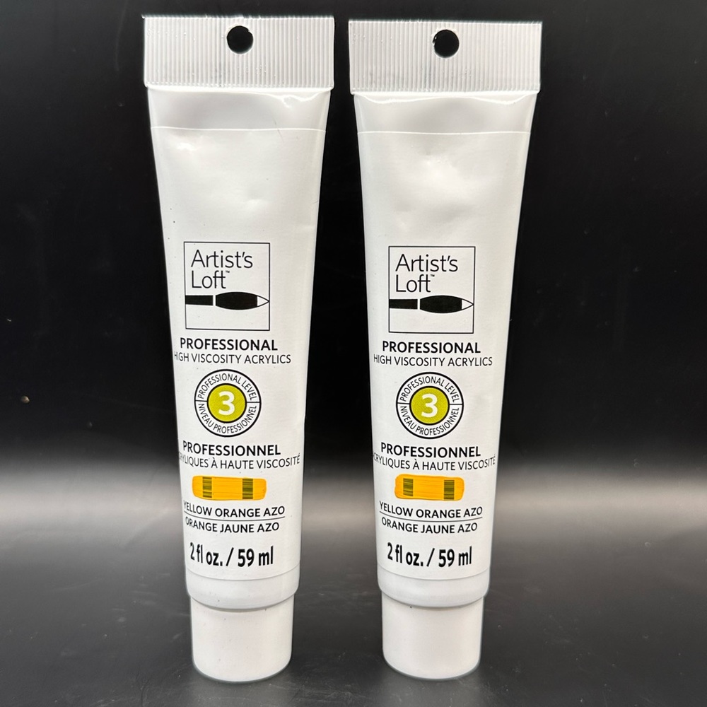 Professional Level 3 High-Viscosity Acrylic Artist's Loft 59ml Yellow Orange Azo